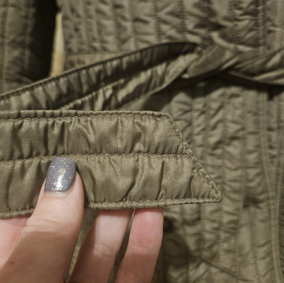 VINTAGE SIZE 12 60'S PUFFER JACKET GREY-GREEN COLOR - Picture 10 of 16